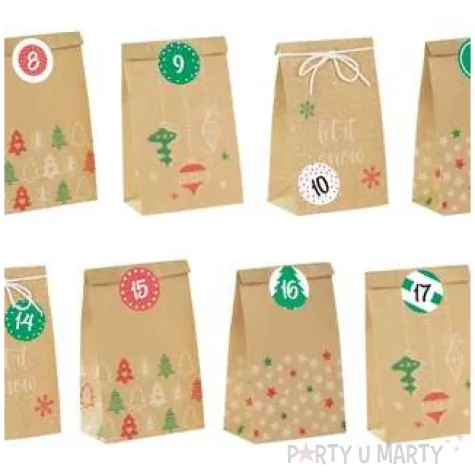 kalendarz adwentowy diy torebki z niespodzianka partypal 1 kompl