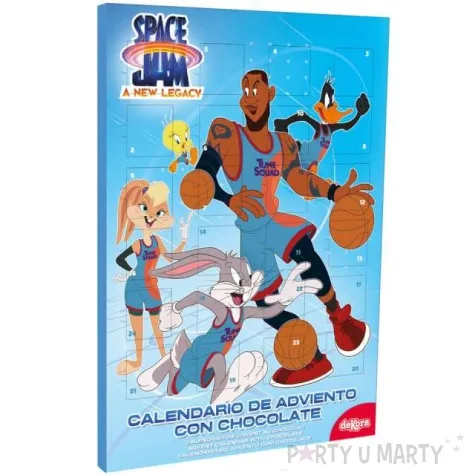 kalendarz adwentowy kosmiczny mecz z czekoladkami niebieski dekora