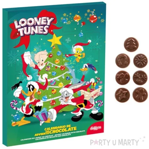 kalendarz adwentowy looney tunes z czekoladkami dekora