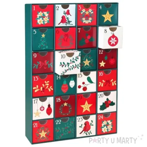 kalendarz adwentowy swiateczny szal godan 32 5x22 cm