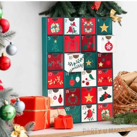 kalendarz adwentowy swiateczny szal godan 32 5x22 cm