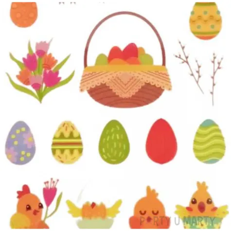 kalkomania wodna wielkanocne pisanki z koszyczkiem brewis