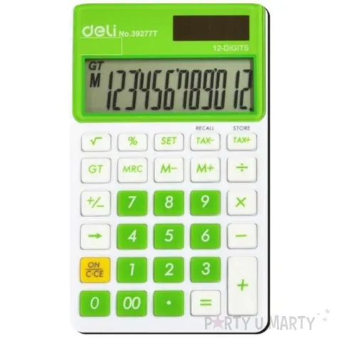 kalkulator kieszonkowy bialo zielony deli 39277t