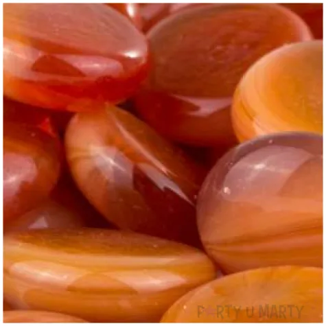 kamienie dekoracyjne plaskie miedziane czakos 40 szt