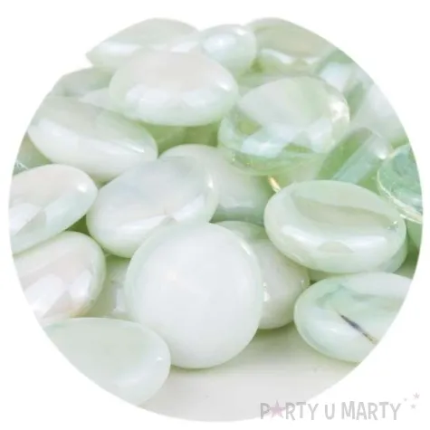 kamienie dekoracyjne plaskie przezroczysto mietowe czakos 40 szt