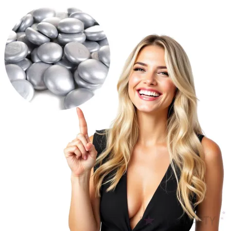 kamienie dekoracyjne plaskie srebrne czakos 40 szt