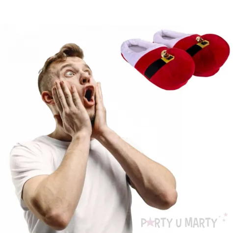 kapcie swietego mikolaja lux czerwone rozm uniwer ootb