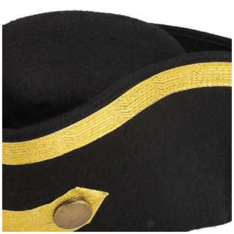 kapelusz admiral tricorn czarny boland