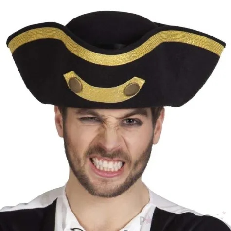 kapelusz admiral tricorn czarny boland