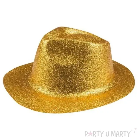 kapelusz brokatowy zloty godan