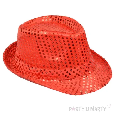 kapelusz cekiny czerwony arpex