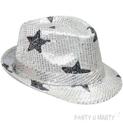 kapelusz cekiny gwiazda srebrny arpex