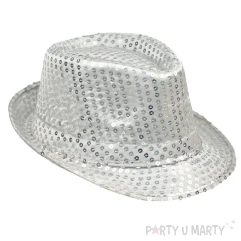kapelusz cekiny srebrny arpex
