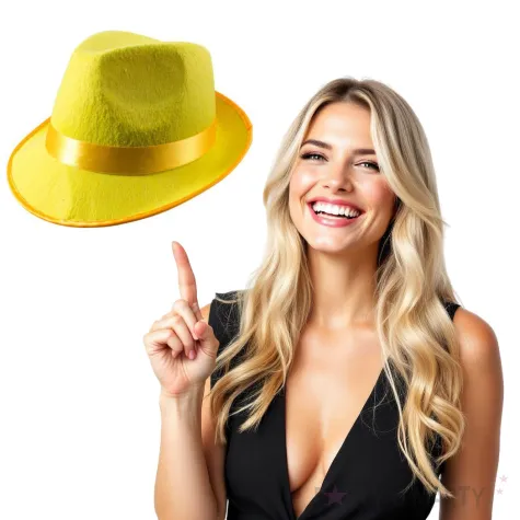 kapelusz classic neon zolty folat