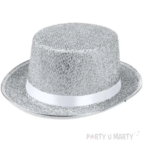 kapelusz cylinder classic srebrny godan