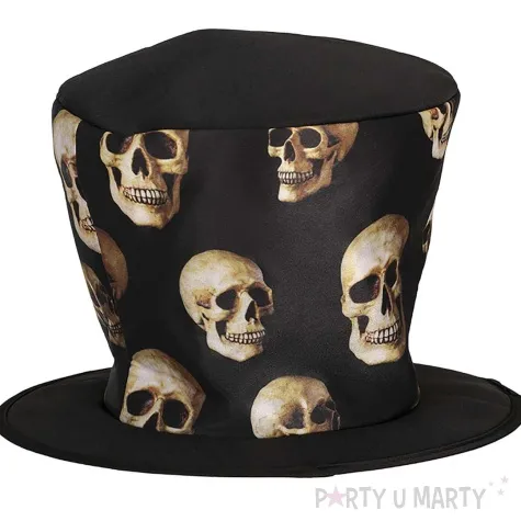 kapelusz cylinder czaszki czarny guirca