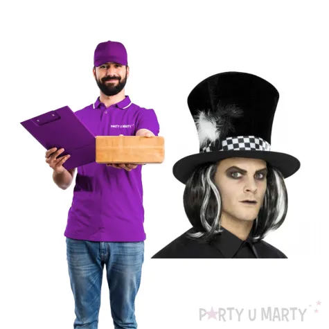 kapelusz cylinder kapelusznika z wlosami smiffys