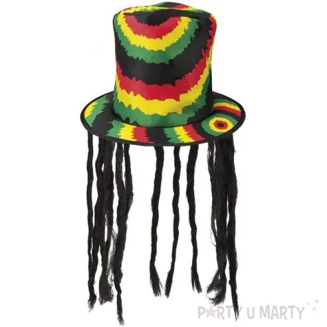 kapelusz cylinder rasta z dredami boland