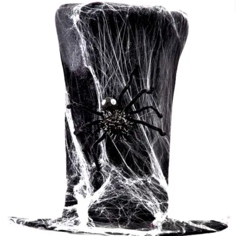 kapelusz cylinder wysoki pajeczyna i pajak czarny carnival toys 40 cm