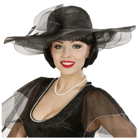 kapelusz czarna wdowa czarny widmann
