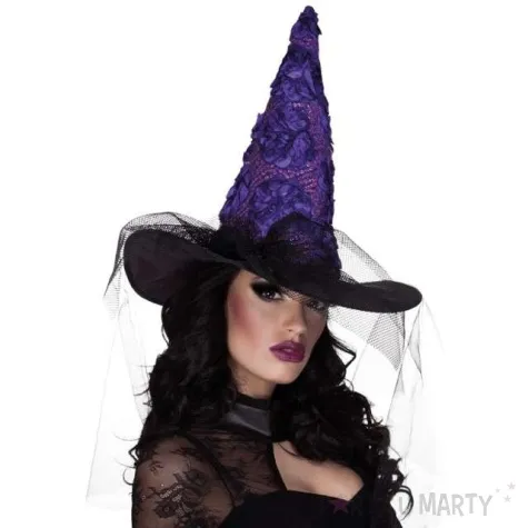 kapelusz czarownica anemona z welonem boland