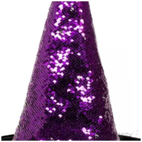 kapelusz czarownica boland fioletowy srebrny