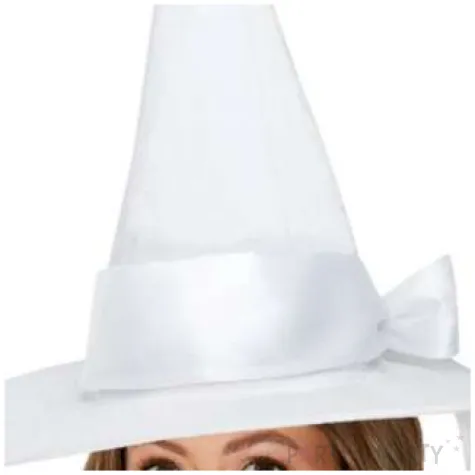 kapelusz czarownica deluxe z kokarda bialy smiffys