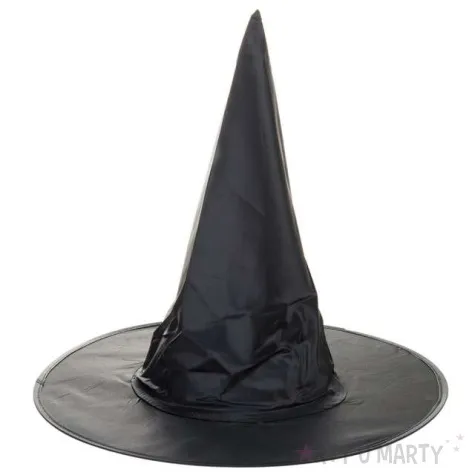 kapelusz czarownica gladki czarny czakos
