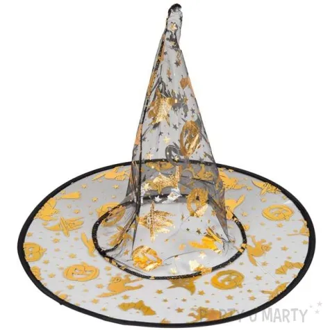 kapelusz czarownica przezroczysty czakos
