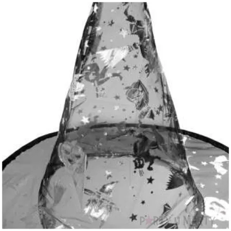 kapelusz czarownica srebrny kraszek