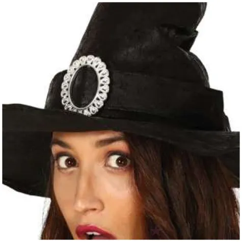 kapelusz czarownica z brosza guirca