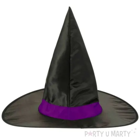 kapelusz czarownica z fioletowym pasem czarny amscan