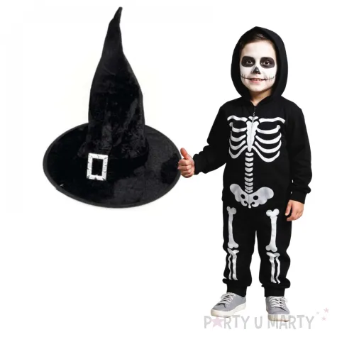 kapelusz czarownica z klamra czarny arpex