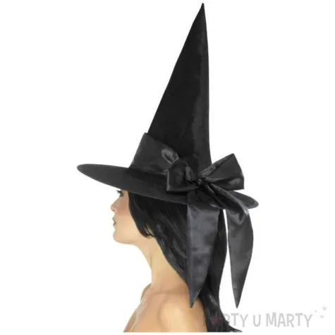 kapelusz czarownica z kokarda czarny smiffys