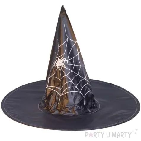 kapelusz czarownica z pajeczyna czarny arpex