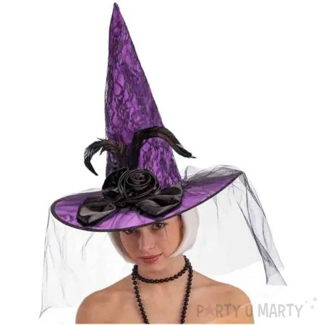 kapelusz czarownica z piorami carnival toys