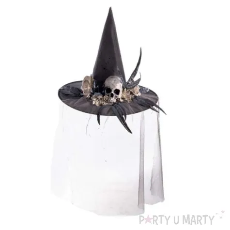 kapelusz czaszki szare z welonem carnival toys