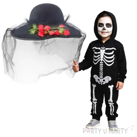 kapelusz dama kameliowa czarny funny fashion