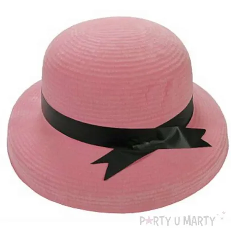 kapelusz dama pvc rozowy