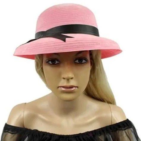kapelusz dama pvc rozowy