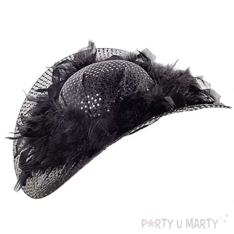 kapelusz dama retro czarny widmann