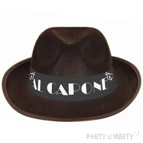 kapelusz gangster al capone brazowy party tino