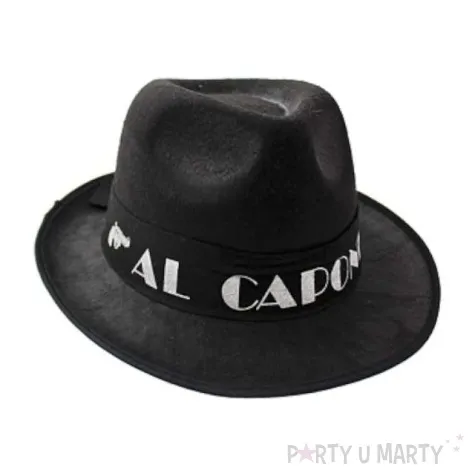 kapelusz gangster al capone czarny