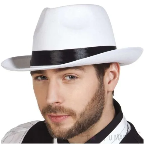 kapelusz gangster bialy boland