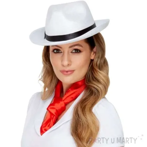 kapelusz gangsterka bialy smiffys