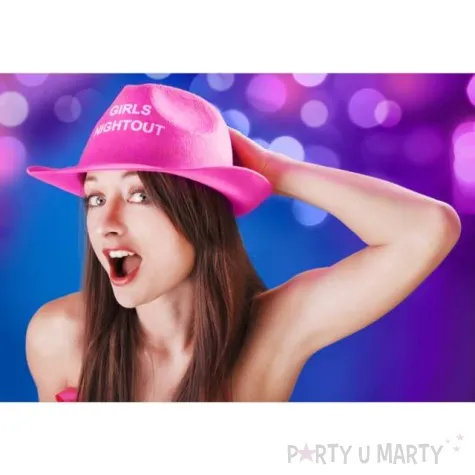 kapelusz girls nightout rozowy