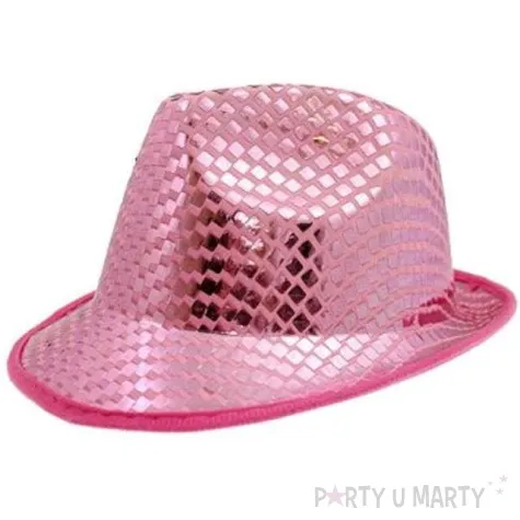 kapelusz gwiazda pop rozowy