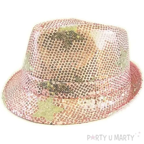 kapelusz gwiazdy rozowy