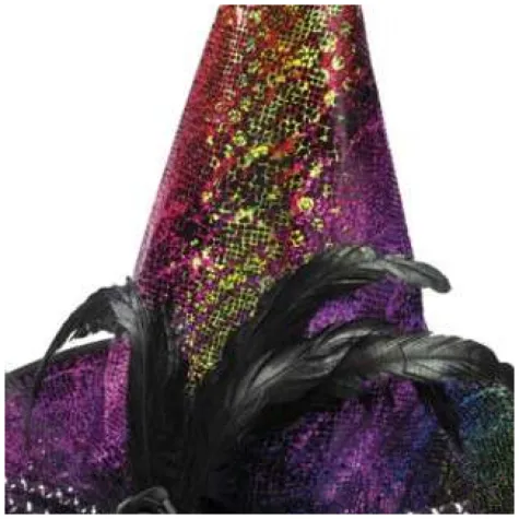kapelusz holograficzna czarownica z woalka boland