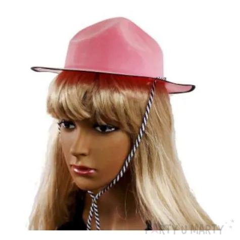 kapelusz jankes pvc rozowy